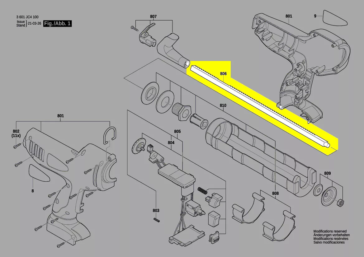 tige crantée réf. 1 600 A02 6DC Bosch